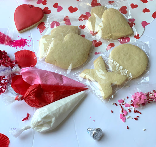 DIY Valentine Cookie Kit (6 Cookies)