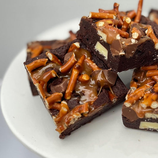 Caramel Pretzel Brownie